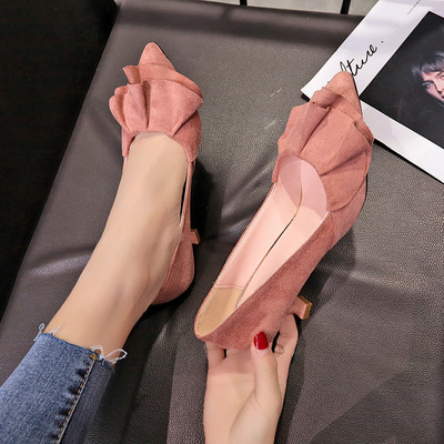 Дамски обувки от еко велур в няколко цвята