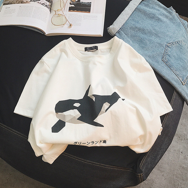 Férfi póló széles modell fehér rátéttel