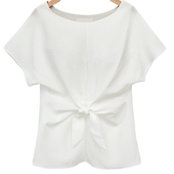 Stílusos női blúz három színben, szalaggal