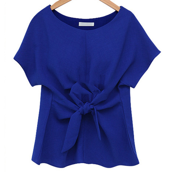 Stílusos női blúz három színben, szalaggal