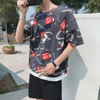 Férfi modern póló széles modell, rátéttel, három színben