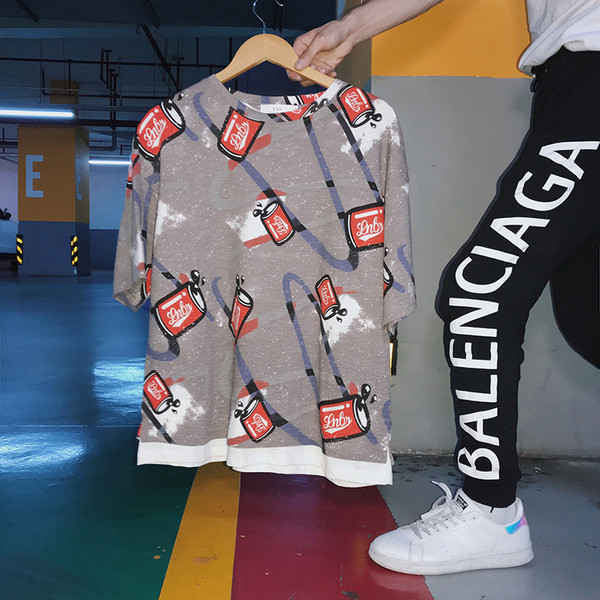 Férfi modern póló széles modell, rátéttel, három színben