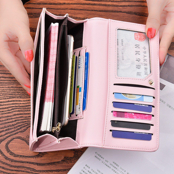 Fém rögzítésű női pénztárca három színben