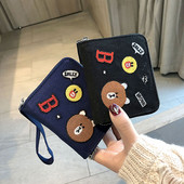 Kis női pénztárca fekete és kék színben