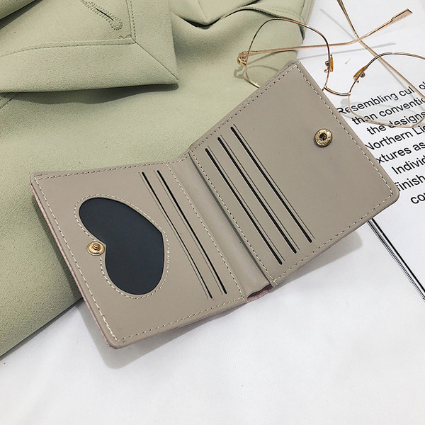 Öko bőrből készült női mini pénztárca négy színben