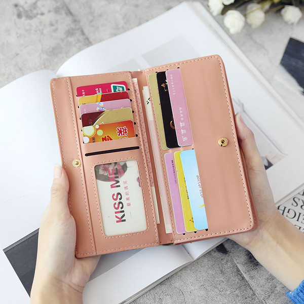 Női pénztárca kiegészítővel több színben