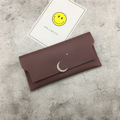 Fém csattal ellátott női pénztárca négy színben