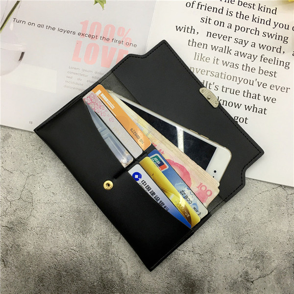 Fém csattal ellátott női pénztárca négy színben