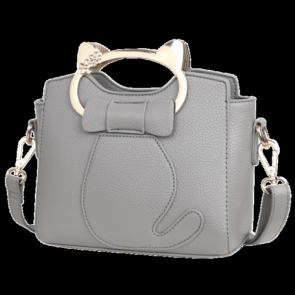 Stílusos kézitáska szalaggal és fém elemmel