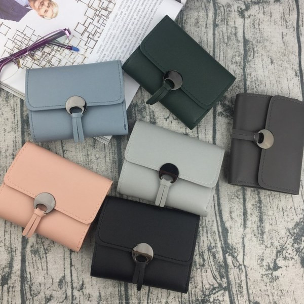 Női mini pénztárca fém rögzítéssel