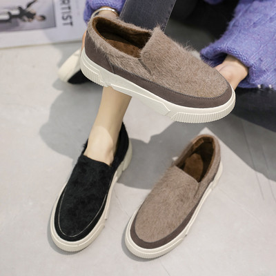 Модерни дамски обувки в два цвята - кафяв и черен