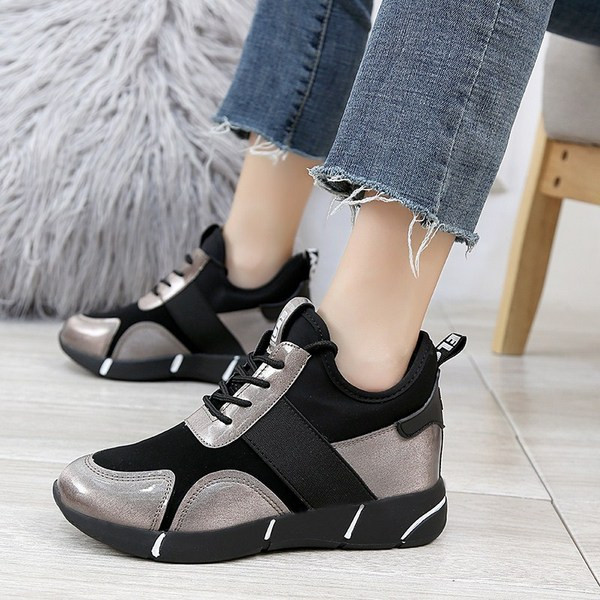 Stílusos női tornacipő magas talppal, két színben