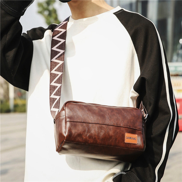 Stílusos férfi táska eco bőrből három színben