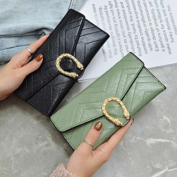 Fém rögzítésű női pénztárca több színben