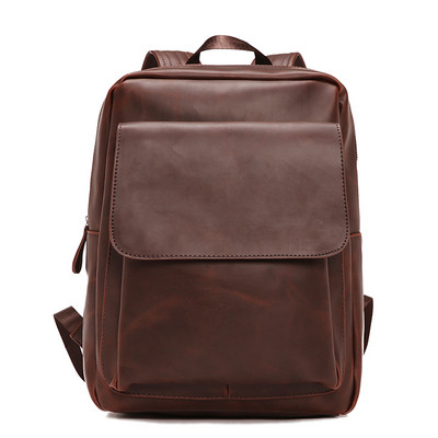 Modern férfi hátizsák eko bőrből, barna színben