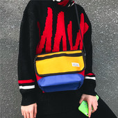 Férfi mindennapi táska két színben, állítható fogantyúval