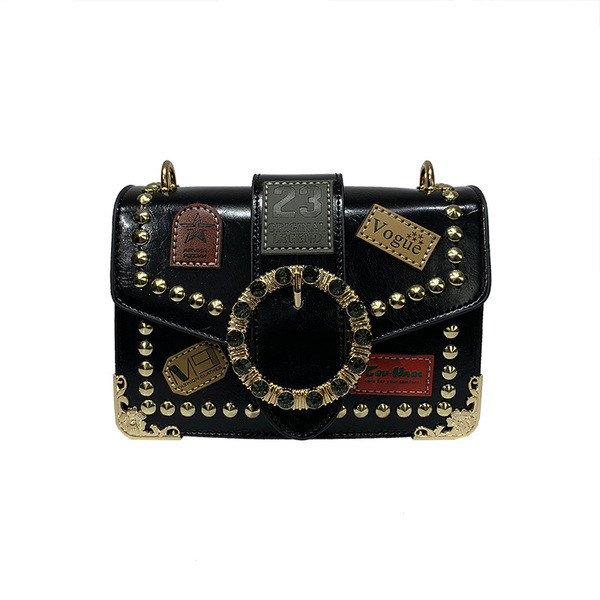 Új modell eko bőrből készült női táska több színben, fém elemmel