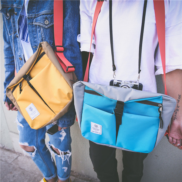 Egyszerű férfi táska hosszú pánttal, négy színben