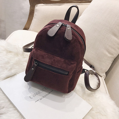 Öko velúrból készült női hétköznapi táska többféle színben