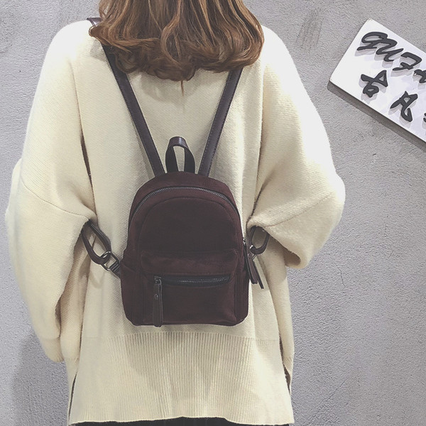 Öko velúrból készült női hétköznapi táska többféle színben