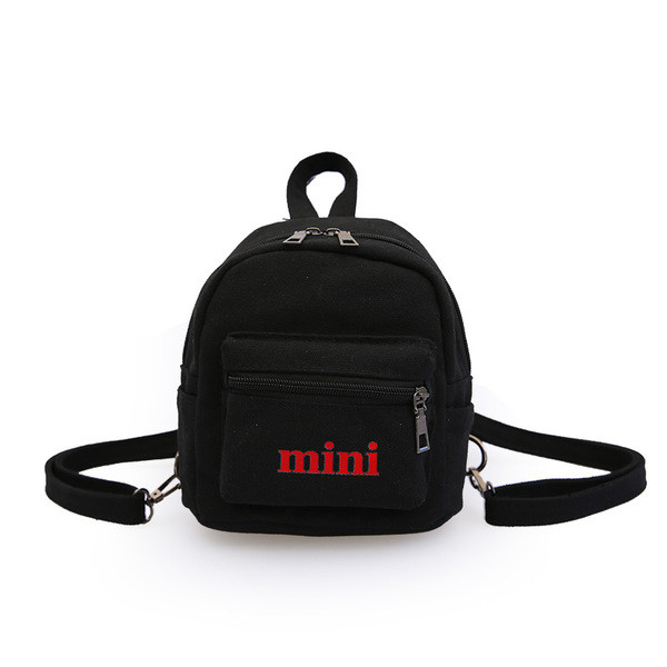 Rucsac zilnic de damă cu inscripție alb-negru