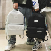 Férfi napi hátizsák fekete és szürke felirattal