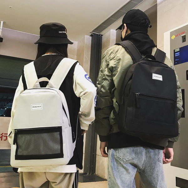 Férfi napi hátizsák fekete és szürke felirattal