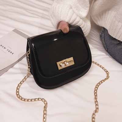 Γυναικεία κομψή τσάντα με μακρά λαβή σε τρία χρώματα