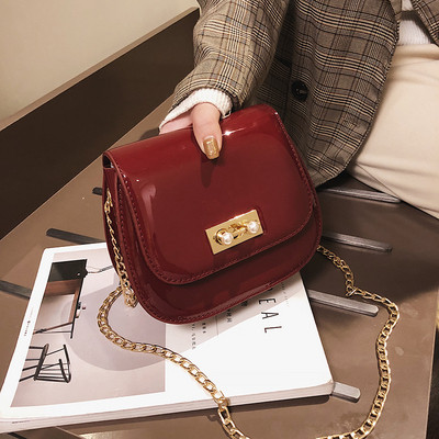 Γυναικεία κομψή τσάντα με μακρά λαβή σε τρία χρώματα