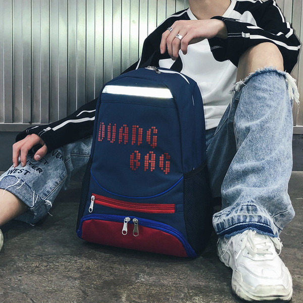 Modern férfi hátizsák három színben felirattal