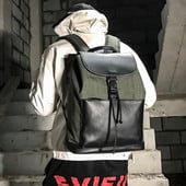 Férfi hátizsák fűzővel és öko bőrrel, három színben