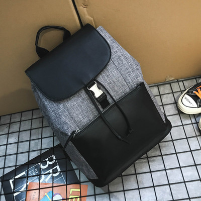 Férfi hátizsák fűzővel és öko bőrrel, három színben