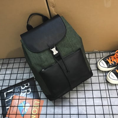 Férfi hátizsák fűzővel és öko bőrrel, három színben