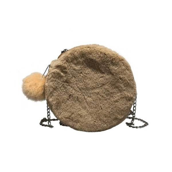 Elegáns női táska pehellyel és hosszú fémlánccal