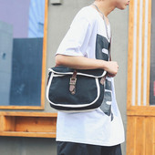 Hétköznapi férfi táska három színben, színes szegéllyel