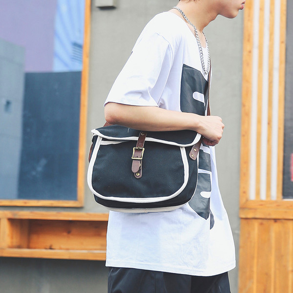 Hétköznapi férfi táska három színben, színes szegéllyel