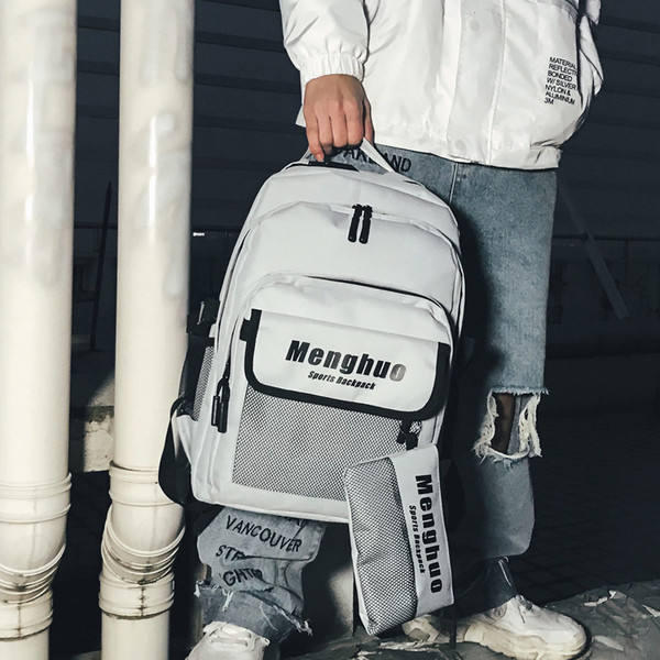 Férfi sport és hétköznapi hátizsák zsebbel négy színben