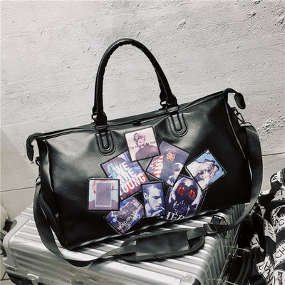 Alkalmi férfi táska fekete rátéttel