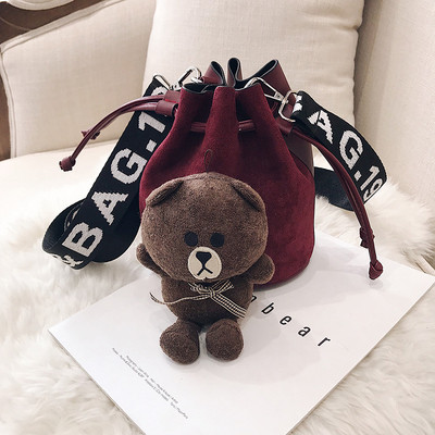 Modern női táska kiegészítővel több színben