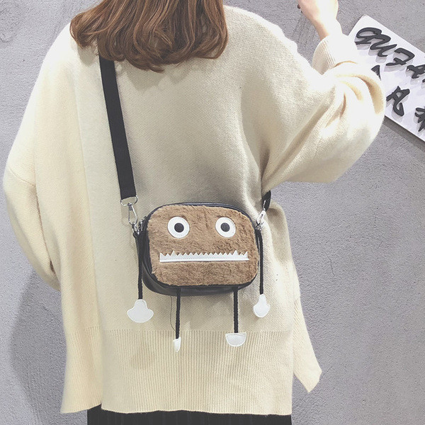 Modern női táska 3D dekorációval, öko bőrből