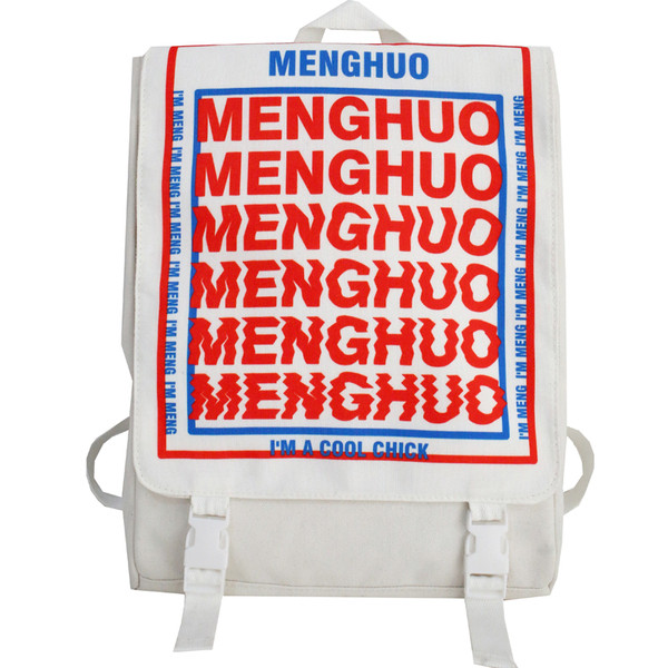 Férfi napi hátizsák fekete-fehér feliratokkal