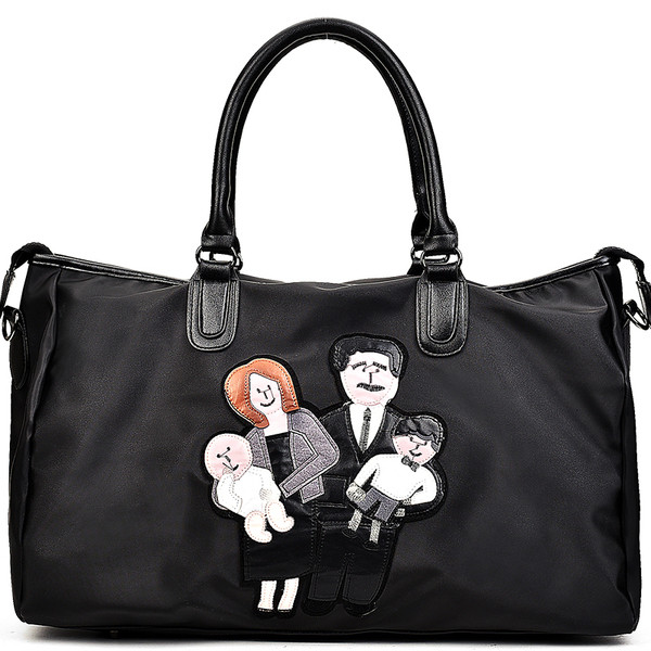 Alkalmi táska fekete színben, rátéttel