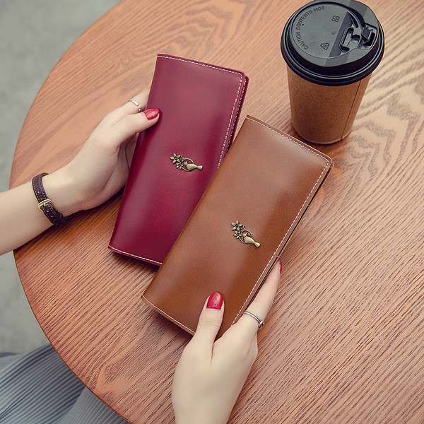 Női pénztárca öt színben, öko bőrből