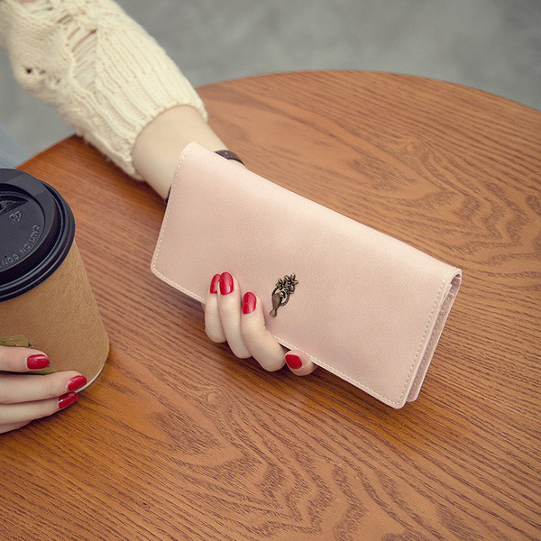 Női pénztárca öt színben, öko bőrből