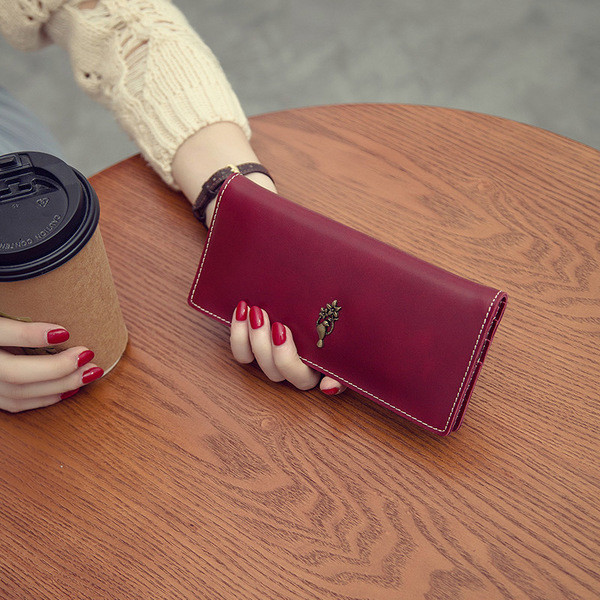 Női pénztárca öt színben, öko bőrből