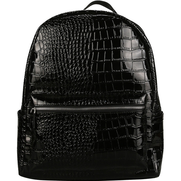 Férfi öko bőr hátizsák zsebbel fekete színben