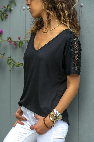 Stílusos női blúz rövid ujjal több színben