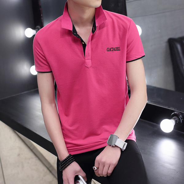 Férfi póló rövid ujjal és gallérral több színben