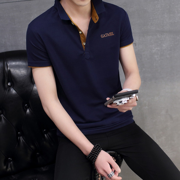 Férfi póló rövid ujjal és gallérral több színben