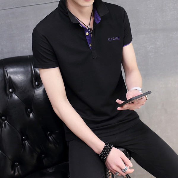 Férfi póló rövid ujjal és gallérral több színben